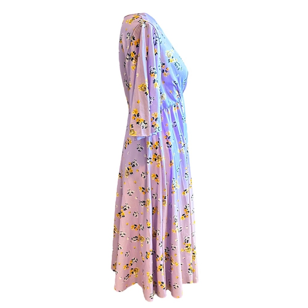 ASOS Maternity Kimono V-Neck Floral Midi Dress Sz 6 - Picture 7 of 7